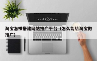 武安淘宝怎样搭建网站推广平台（怎么能给淘宝做推广）